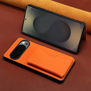 เคสโทรศัพท์กันกระแทกพร้อมที่วางการ์ดแม่เหล็กไร้สายลายลิ้นจี่ PU สำหรับ Pixel 11/10/9/8/7/6 ซีรีส์ - Product Image 3