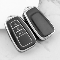 Casing kunci mobil TPU lembut Premium, cangkang penutup untuk Toyota LEVIN COROLLA RAV4 IZOA AVALON CHR Plarad Camry gantungan kunci tas