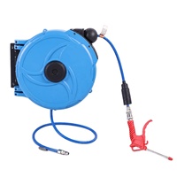 Enrouleur de tuyau d'air rétractable automatique 10m, fixation murale, pour lave-auto et l'entretien de machines-outils