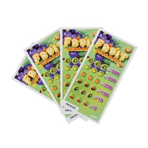Coated Paper & Cardboard Pull Tab Lottery Tickets with 5 <b>Windows</b> <b>Screen</b>/Digital Printing Customizable Logo Tear-off - Product Image 5
