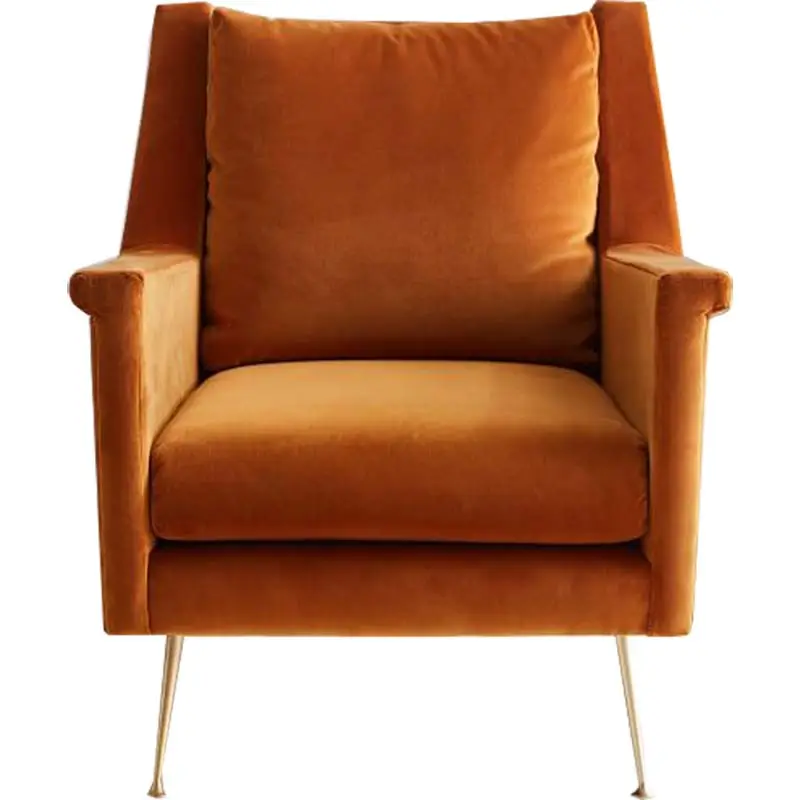 Fauteuil de loisirs en tissu pour salon, chaise de couleur orange, mobilier de maison, style moderne, offre spéciale