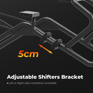 Support de cockpit de simulateur de course robuste et personnalisable, entièrement réglable, en acier, pour simulateur de course anglais, avec siège souple et pédales, compatible Direct Drive - Product Image 5
