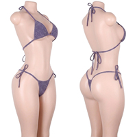 Tenues de danse exotiques de qualité supérieure, ensembles de bikinis brillants, costumes de danseuse de club pour adultes, vêtements de fête et de rave, directement de l'usine.