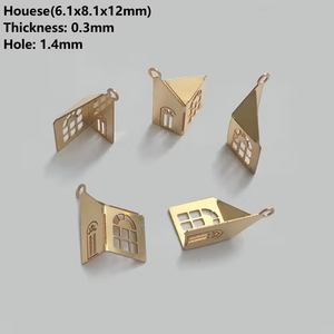 จี้ทอง 14K ชุบทองคำแท้ รุ่นลิมิเต็ดซีรีส์ฤดูหนาว ลายเกล็ดหิมะ โคลเวอร์ และต้นไม้แห่งชีวิต สำหรับทำเครื่องประดับถาวรในเทศกาลคริสต์มาส - Product Image 5