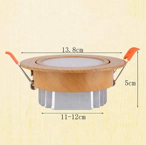 Grano de madera creativo empotrado LED downlight aleación de aluminio de alto brillo COB foco sala de estar dormitorio techo downlight - Product Image 5