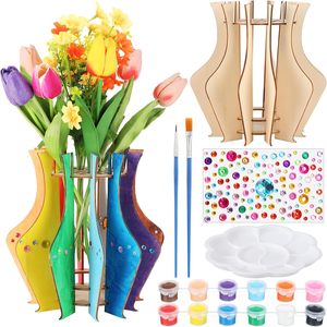 Nuevo Diseño DIY: Rompecabezas de Madera 3D para Adultos - Florero Único para Exhibición y Construcción de Flores - Product Image 3