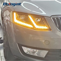 Feux avant à LED adaptés aux Skoda Octavia 15-17, ensemble de feux modifié avec lentille LED double en forme de L