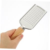 Trancheuse à fromage multi-usages en acier inoxydable avec manche en bois de hêtre, outil de cuisine écologique pour gingembre, chocolat, citron