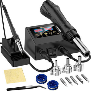 Station de soudage numérique sans fil 2-en-1 JB 8898 60W avec affichage numérique, pistolet à air chaud et fer à souder pour réparation de téléphones portables, <span class=keywords><strong>BGA</strong></span>, SMD, PCB, CI – Nouveau - Product Image 2