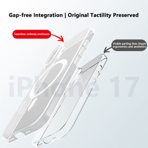 Custodia Magnetica Sottile e <span class=keywords><strong>Trasparente</strong></span> Twins per <span class=keywords><strong>iPhone</strong></span> 15 16 17 Pro Max, <span class=keywords><strong>Cover</strong></span> Minimalista Anti-Ingiallimento da 0,6mm in PP - Product Image 5