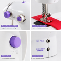 Mini machine à coudre électrique domestique automatique pour la couture, vente en gros pour fabricants