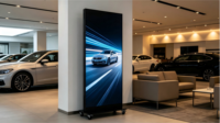Écran publicitaire LED pliable P1.86 pour promotions intérieures, affichage portable pour événements, support de sol pour expositions et activités de marque