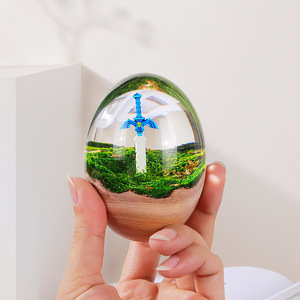 MIQI Écologique Dessin Animé <span class=keywords><strong>Zelda</strong></span> Maître Épée Transparent Résine Époxy 10cm Forme Irrégulière <span class=keywords><strong>Figurine</strong></span> Décor À La Maison Ornement <span class=keywords><strong>De</strong></span> Bureau - Product Image 3