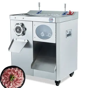 Verticale Commerciële Elektrische 1500W Vleesmolen Rvs Handmatige Vlees Snijmachine