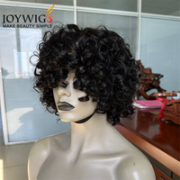 Perruques de cheveux ondulés pour femme noire, perruques sans colle faites à la machine perruques de cheveux humains courts Pixie cheveux brésiliens