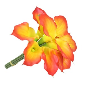 ดอกคาลล่าลิลลี่ประดิษฐ์ QIHAO 12 หัว ทำจากยางนิ่ม สำหรับช่อดอกไม้งานแต่งงาน ตกแต่งบ้าน สมจริงสูง - Product Image 5