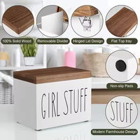 Boîte de rangement en bois pour femmes pour organiser des objets personnels