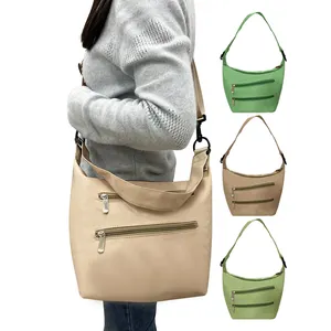 Adjustable Long Shoulder Strap Luxury Women's Messenger Bag Wholesale Ladies Handbags Shoulder Crossbody Bags with Two pockets