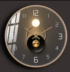 Modern hands only wall clock with sweeping second hand movement for home decoration