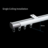 Rail de rideau moderne en alliage d'aluminium Wintom, accessoires de décoration pour salon, longueur personnalisable, robuste, facile à installer, modèle H918