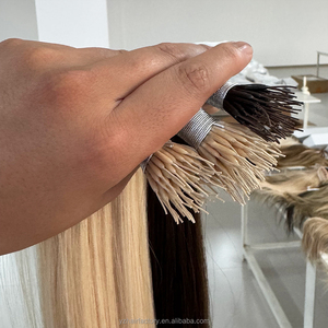 Extensions de cheveux humains pré-collées à anneaux nano, teintes, double épaisseur, cuticules intactes, couleur blond brun - Product Image 1