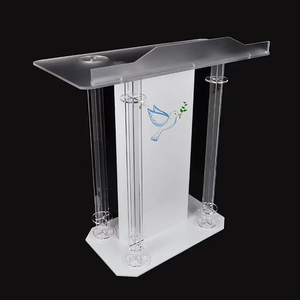Illuminazione a Led trasparente in acrilico leggio con plateau in acrilico podium chiesa pulpito banco di ricevimento - Product Image 5