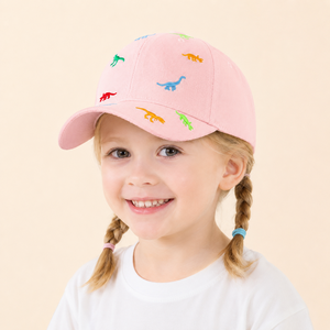 Gorra de Béisbol de Algodón para Niños, Bordado de Dinosaurios Coloridos, Gorra Ajustable para Niños Pequeños, Gorra Deportiva para Niños, Venta al Por Mayor - Product Image 3
