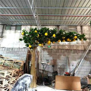 ต้นส้มโอเทียมต้นไม้มะเขือเทศและขนุนสำหรับขายต้นไม้ผลไม้ประดิษฐ์สำหรับตกแต่งร้านอาหารในร่ม - Product Image 2