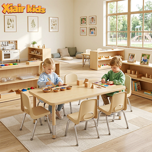 Meubles de <span class=keywords><strong>maternelle</strong></span> Montessori, table et chaises réglables pour les jeux sensoriels, centre d'activités artistiques, équipement pour la salle de classe et la zone de jeux - Product Image 1