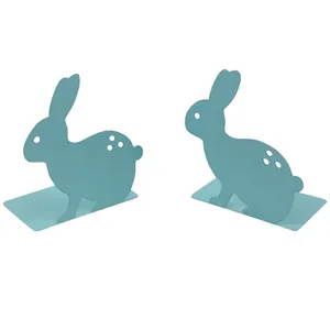 Bookends Free Design Laser Cutting Metal Rabbit Bookends Book Ends Holder For Decorative