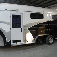 Semi-remorque de transport de 3 chevaux avec double essieu, freins électriques, capacité 4T, remorque de luxe pour chevaux et logement intégré
