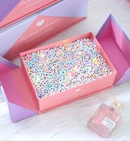 Boîtes d'emballage personnalisées à double ouverture pour parfums et crèmes faciales, avec gaufrage, pelliculage mat, insert en éponge, recyclables, prix usine