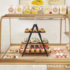 Wooden <b>3</b>-<b>Tier</b> Cupcake <b>Stand</b> Dessert Display Rack Desktop Birthday Party <b>Cake</b> Storage And Display Rack - Product Image 1