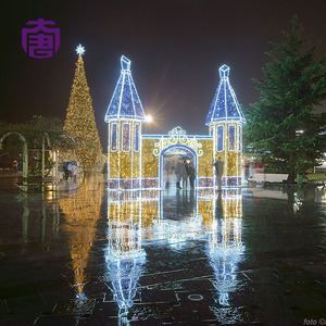 Castle Shape LED Door Head <b>Light</b> - Motif <b>String</b> <b>Light</b> for Outdoor Christmas Display - Product Image 5