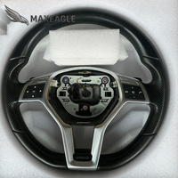 Volant sport en cuir et fibre de carbone forgée pour Mercedes Classe C Classe E W204 W212 C63 E63 AMG SLK CLS Accessoires auto