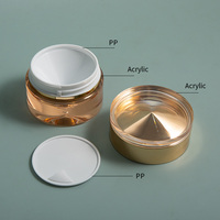 Emballages de soins de la peau en plastique acrylique rond de luxe vides de 30 g et 50 g, contenants pour lotion, pots cosmétiques en cristal pour crème corporelle avec couvercles