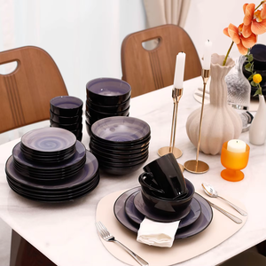 Promotion de septembre : Ensemble de vaisselle vintage en céramique, assiettes à pâtes de haute qualité, design unique, décoration de cuisine - Product Image 4