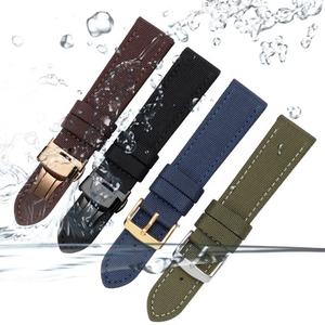 Sailcloth-Correa <span class=keywords><strong>de</strong></span> cuero para reloj Apple Watch 7, Correa deportiva <span class=keywords><strong>de</strong></span> 20 Mm y 22Mm con hebilla negra - Product Image 4