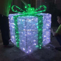 Boîte pliable 3D lumières papillon géant étanche LED boule étoile pôle décorations ampoules de noël arbre paysage extérieur IP65