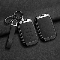 Étui de protection pour clé de voiture en alliage de zinc et cuir pour Chery ICAUR V23, porte-clés, accessoires de protection