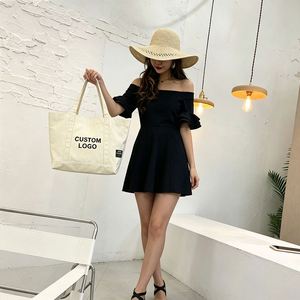 กระเป๋าผ้าแคนวาสคุณภาพสูงพร้อมส่ง สำหรับเดินทางท่องเที่ยวกลางแจ้ง ลายพิมพ์ตามสั่ง กระเป๋าช้อปปิ้งข้ามพรมแดน สำหรับผู้หญิง ใช้ได้ทุกวัน - Product Image 1