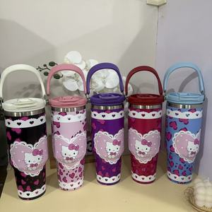 Gobelet isotherme Sanrio <span class=keywords><strong>Hello</strong></span> Kitty à double paroi, grande capacité, avec paille, anti-fuite, pour boissons chaudes et froides, anti-chute, cadeau pour filles - Product Image 6