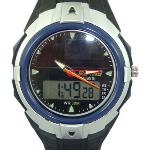 Competitive Price Energy Solar Powered Waterproof Sports Wrist Watch