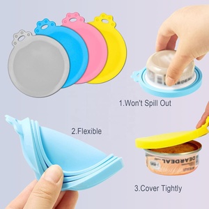 Factory Wholesale <b>Silicone</b> Pet Can Lid 3-in-1 Sealing Lid with High/Low Temp Resistant & Easy Clean Features for Fresh-Keeping - Product Image 4