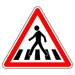 تصنيع المعدات الأصلية تحذير للمشاة ، تحذير عاكس لحركة المرور من الألومنيوم ، لوحات علامات السلامة في الشوارع ، تصنيع - Product Image 3