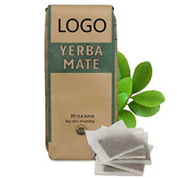 Thé Yerba Mate Naturel OEM, 20 Sachets de Thé en Fibres de Maïs, Caféine, Apporte Énergie, Antioxydant, Renforce l'Immunité, Favorise la Digestion, Soutient la Santé Cérébrale