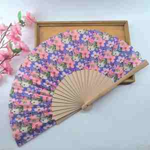 Customized Logo Color Folk Art Folding Fan Wood Wedding Favor <b>Gifts</b> with Advertising Style Promotional <b>Box</b> - Product Image 2