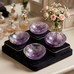 Cuenco de Amatista, Piedra Natural Pulida, Decoración para el Hogar, Feng Shui, Energía Espiritual, Artículo Artesanal de Sanación - Product Image 1