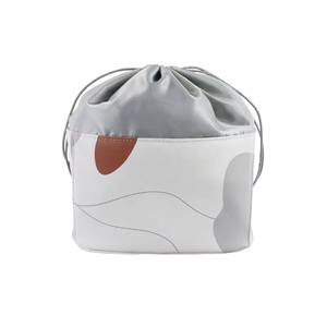Vietnam 2026 Customize PU Leather Canvas <b>Drawstring</b> Cosmetic Pouch Luxury <b>Makeup</b> Gift Shopping Dust <b>Bag</b> - Product Image 6