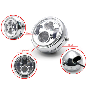 5.75 pouces Boîtier Métallique 40W 3200lm 2400lm Salut <span class=keywords><strong>Lo</strong></span> Faisceau Conduite Lumière Moto Café Racer Led Phare - Product Image 3